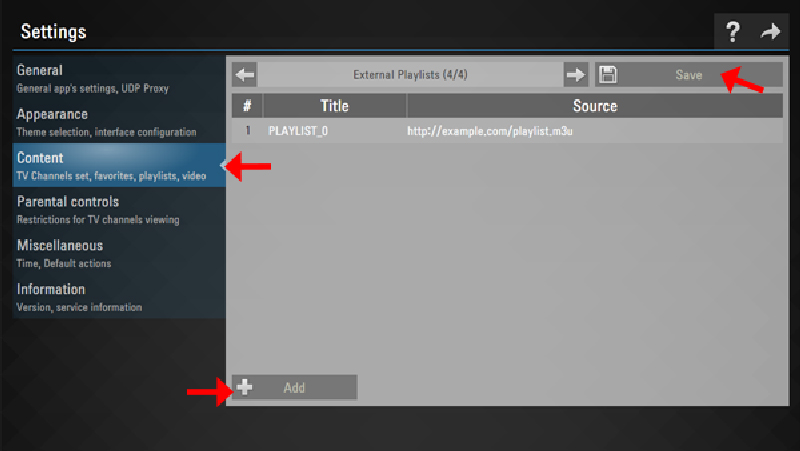 Korak 2 - Settings